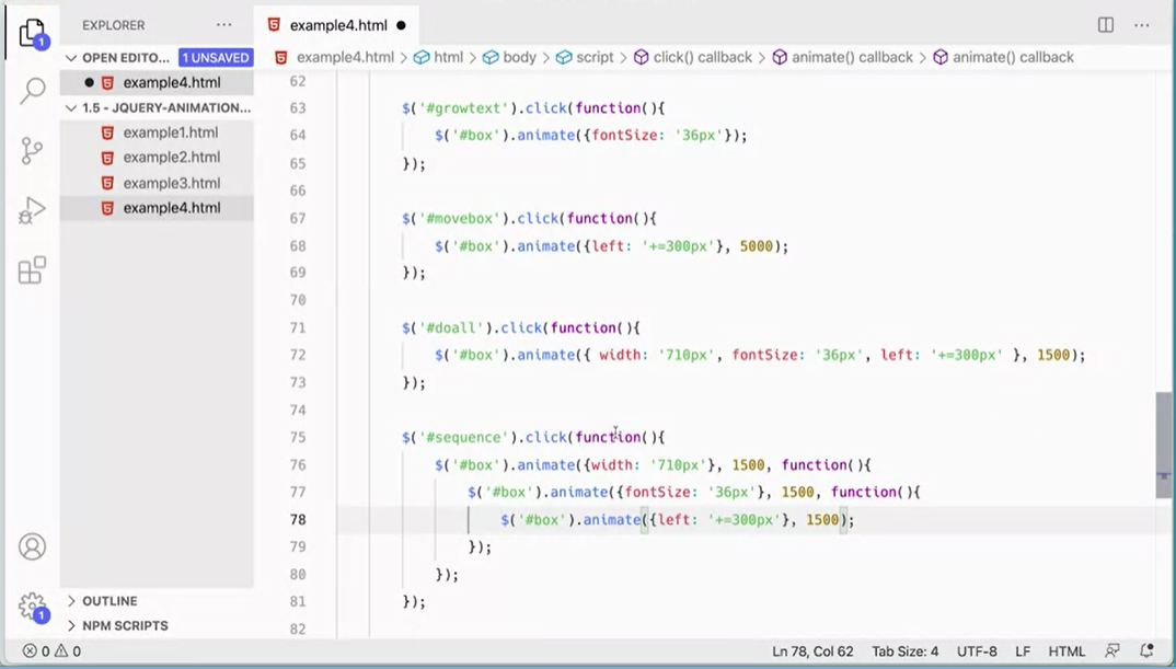 sequence script.