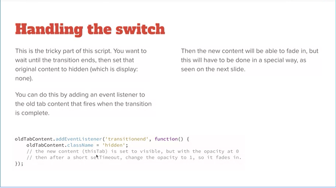 Example, Handling the Switch.