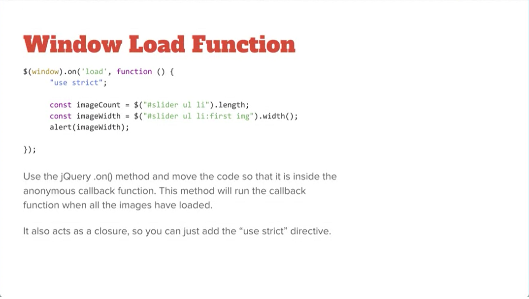 Example, Window Load Function.