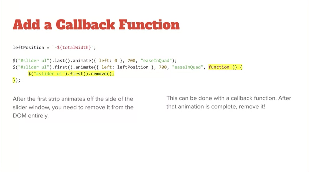 Example, Add a Callback Function.