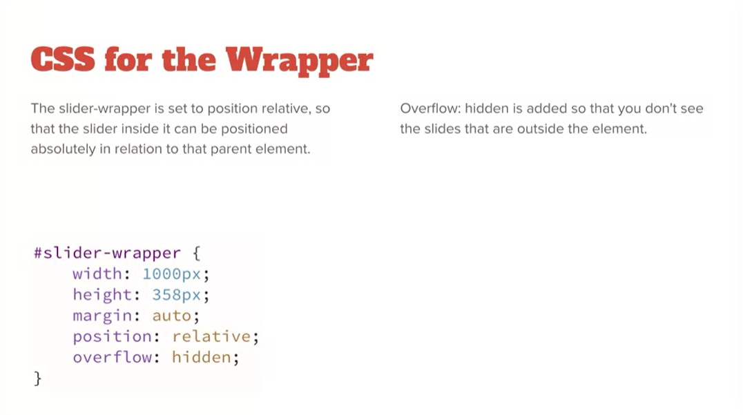 Example, CSS for the Wrapper.