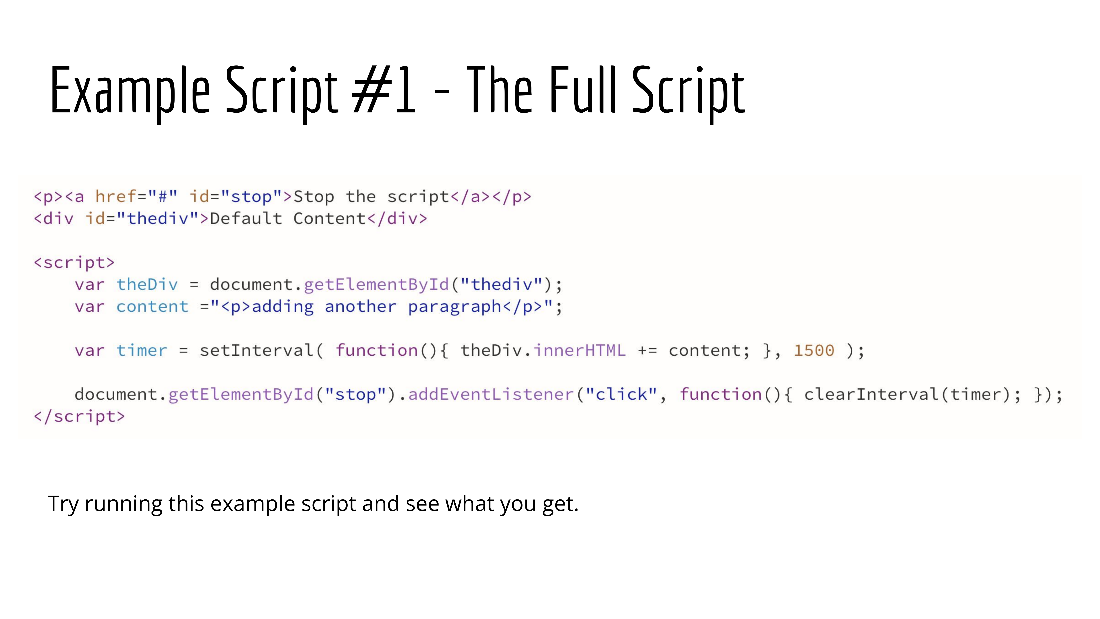 Example Script #1 - The Full Script.