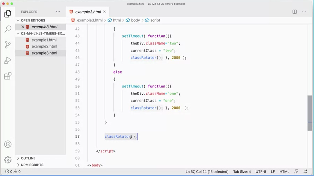 Prime recursion process with classRotator()