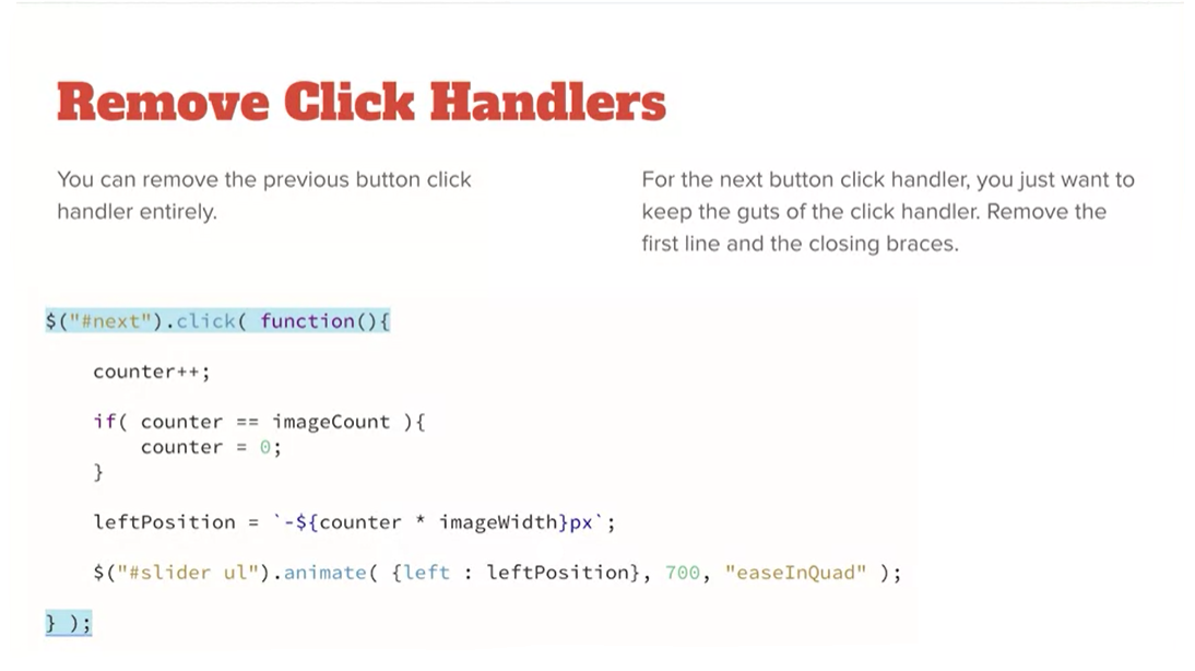 Example, Remove Click Handlers.